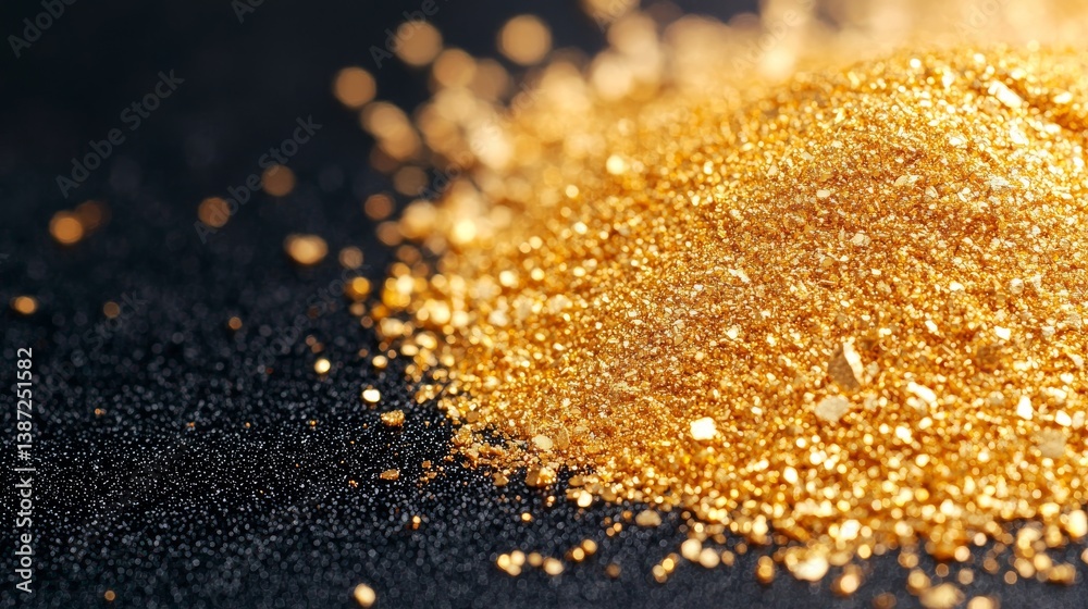 Luxurious Golden Glitter Texture Close-Up Digital Art Studio Setting Abstract View Opulent Design for SEO Impact Luxurious Golden Glitter Texture Close-Up Digital Art Studio Setting Abstract View Opulent Design for SEO Impact
