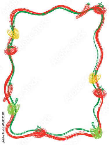 Italian Restaurant Menu Frame Scratches Abstract Background Vector