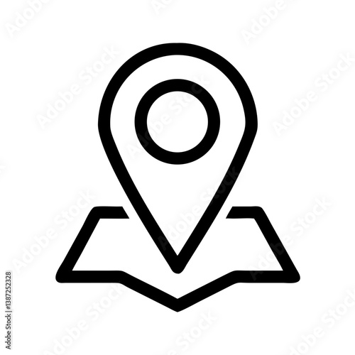 Map Pin Representing Location or Destination Icon Design