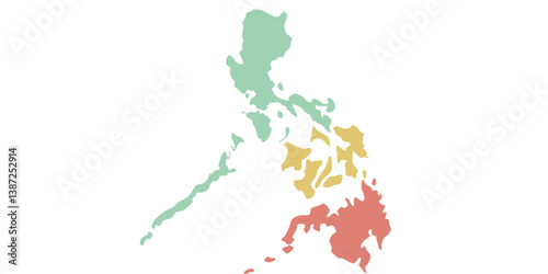 Colorful Vector Map of the Philippines for Educational and Creative Uses