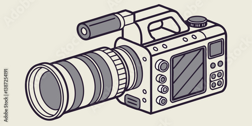 Vector Camera Design: High-Quality Illustration for Photography and Videography Needs
