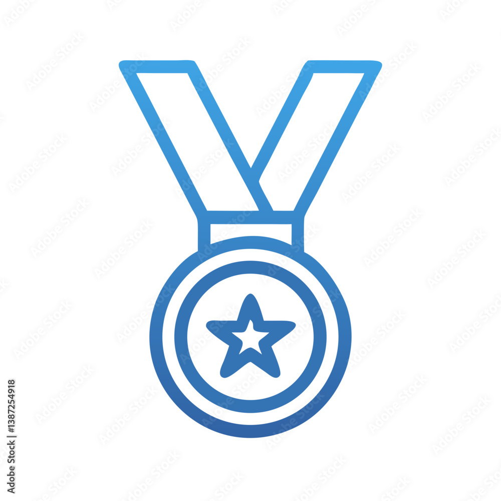 Medal Icon Representing Achievement or Award Icon Design Medal Icon Representing Achievement or Award Icon Design