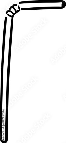 Illustration of plastic straw
