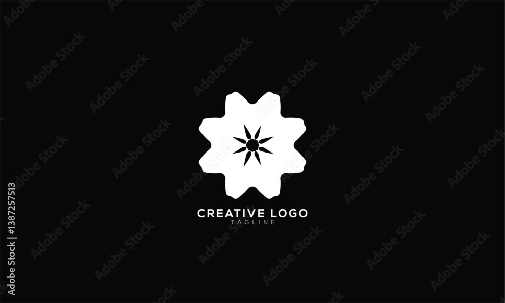 Obraz premium FLOWER PATTERN Abstract initial monogram letter alphabet logo design