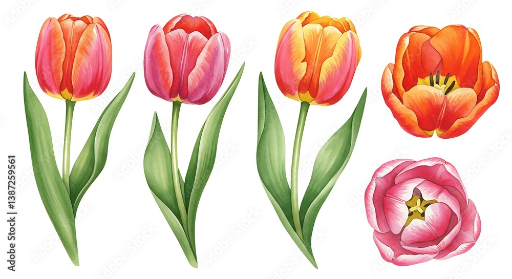 Fototapeta premium Tulip Symphony AI Generated