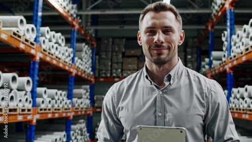 The Warehouse Worker with Tablet