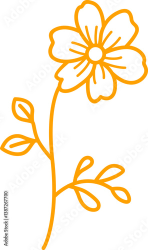 party flower background outline