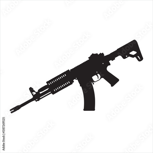 assault rifle black silhouette
