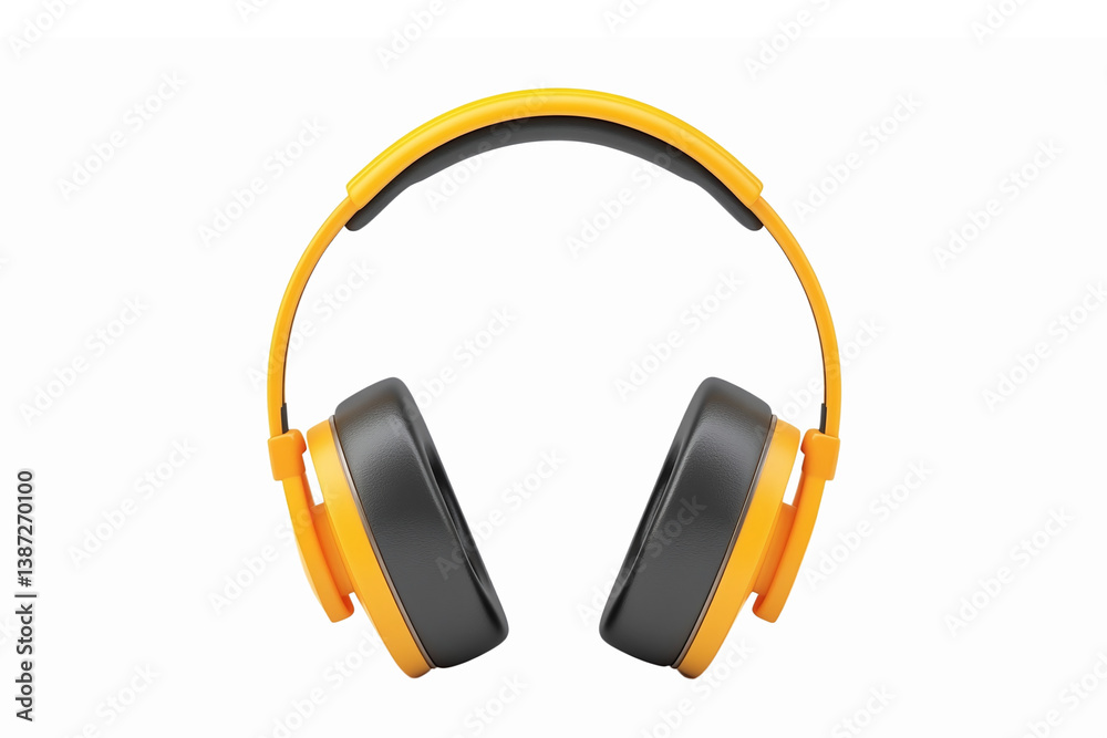 Modern Headphones in Black and Yellow Color Scheme for Music and Audio Enthusiasts Modern Headphones in Black and Yellow Color Scheme for Music and Audio Enthusiasts