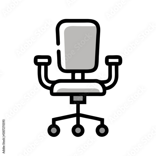 Office Chair Representing Workplace or Job Position Icon Design