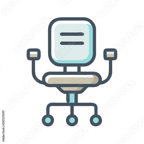 Office Chair Representing Workplace or Job Position Icon Design