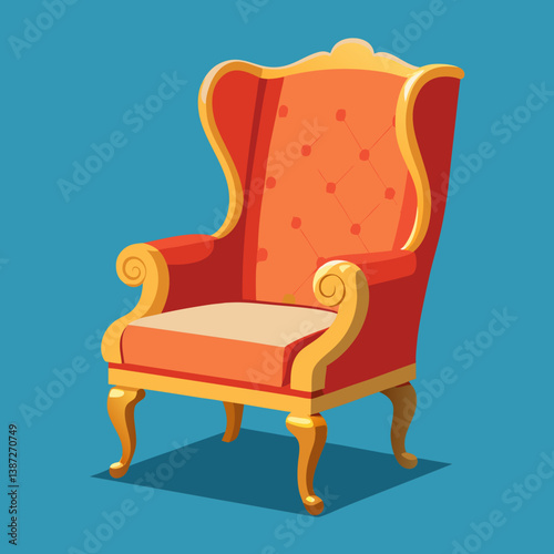 red armchair isolated