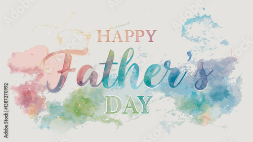Happy Father's Day Typography Vector Text and Clipart
