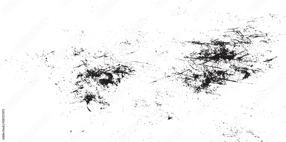 Black micro dust isolated on transparent background. Texture grunge background with tiny black dus White background Isolated high speed shutter, throwing 