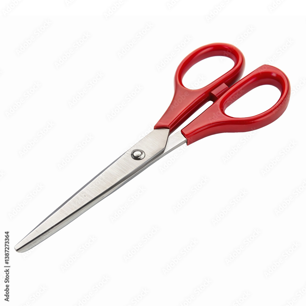 Red Handle Scissors with Stainless Steel Blades for Crafting and School Use Red Handle Scissors with Stainless Steel Blades for Crafting and School Use