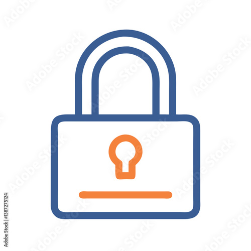 Padlock Icon Representing Security or Lock Icon Design