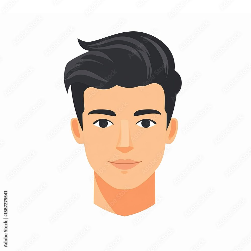 Realistic Male Avatar with Dark Hair and Neutral Expression for Profile Pictures and Branding Realistic Male Avatar with Dark Hair and Neutral Expression for Profile Pictures and Branding