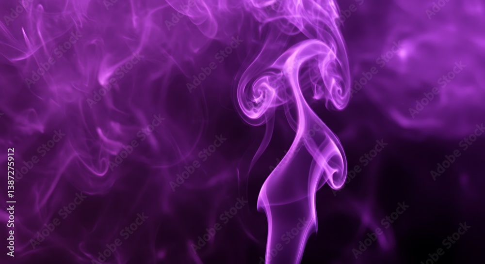 Obraz premium Violet Vapor's Embrace AI Generated