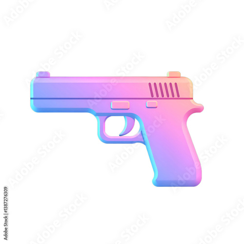 gun isolated PNG 3d icon emoji symbol transparent background