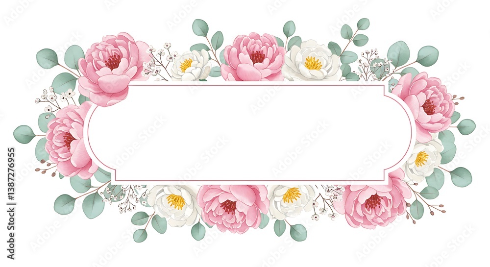 Floral Flourish Frame AI Generated Floral Flourish Frame AI Generated