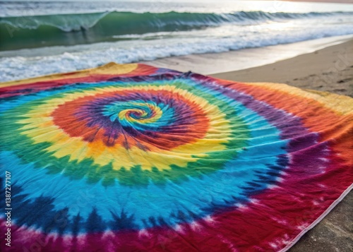 Mesmerizing psychedelic swirls: long exposure tie-dye art creates abstract beauty.
