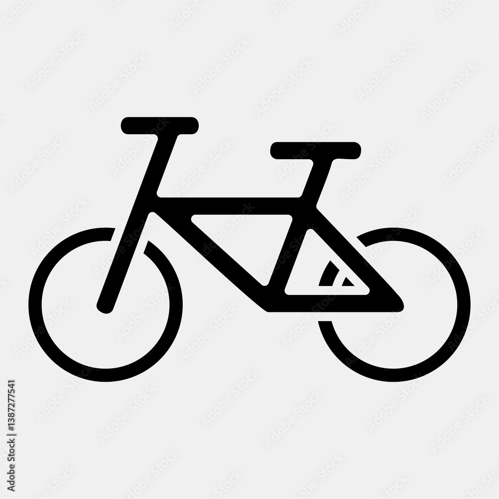 Icon bicycle. Transportation elements. Icons in glyph style. Good for prints, posters, logo, sign, advertisement, etc. Icon bicycle. Transportation elements. Icons in glyph style. Good for prints, posters, logo, sign, advertisement, etc.