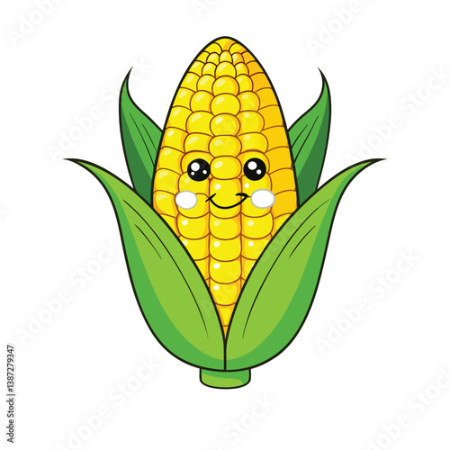 Sweet Corn funny vector 