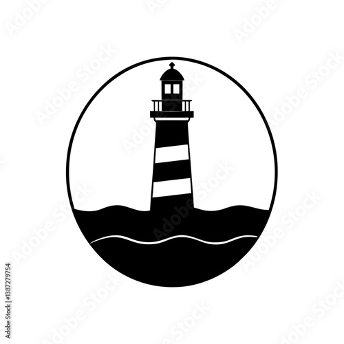 lighthouse silhouette vector