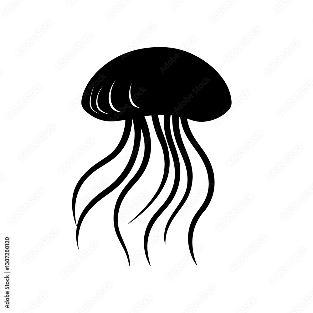 jellyfish-tentacles-vector-silhouette jellyfish-tentacles-vector-silhouette