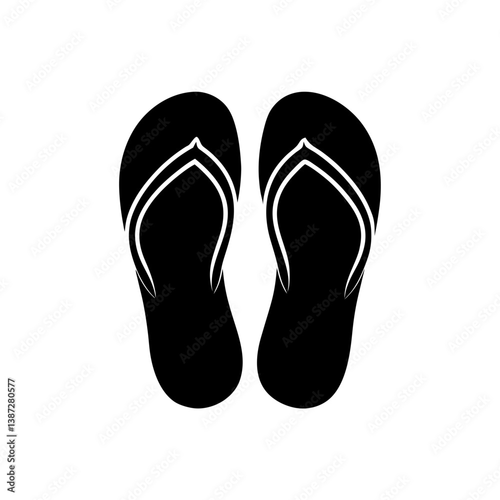 flip-flops-vector-silhouette-on-white-background- flip-flops-vector-silhouette-on-white-background-
