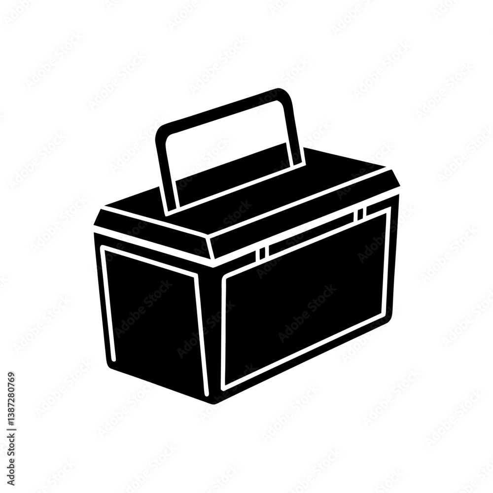 black box isolated on white with clipping path black box isolated on white with clipping path