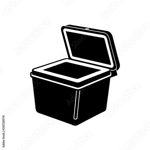 blue box isolated on white background