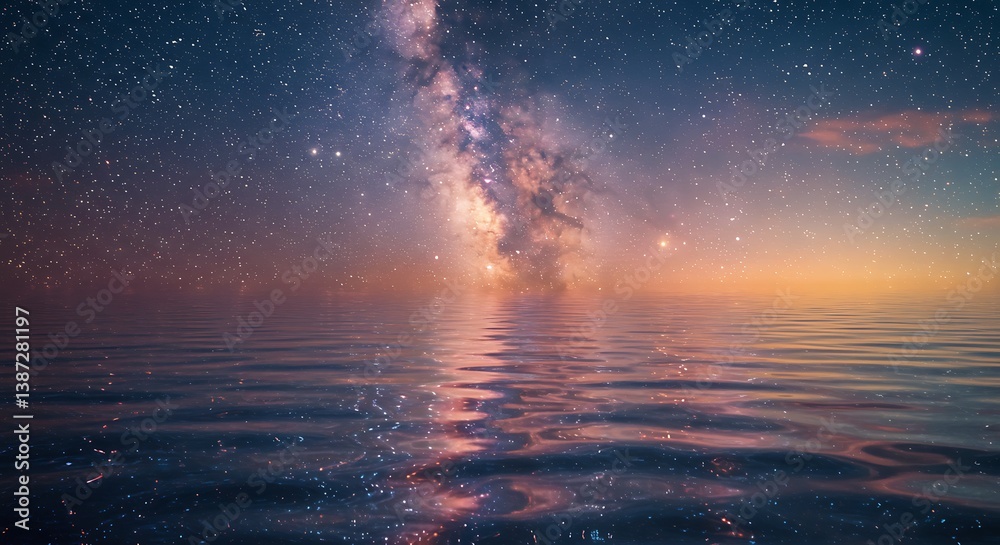 Obraz premium Celestial Reflection AI Generated