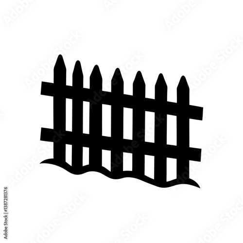 wrought iron fence isolated