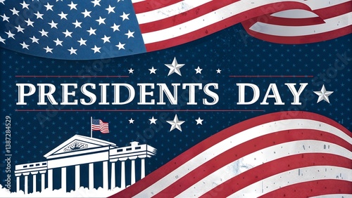 Celebrating Presidents Day With Patriotic Decorations in a Vibrant Community Atmosphere