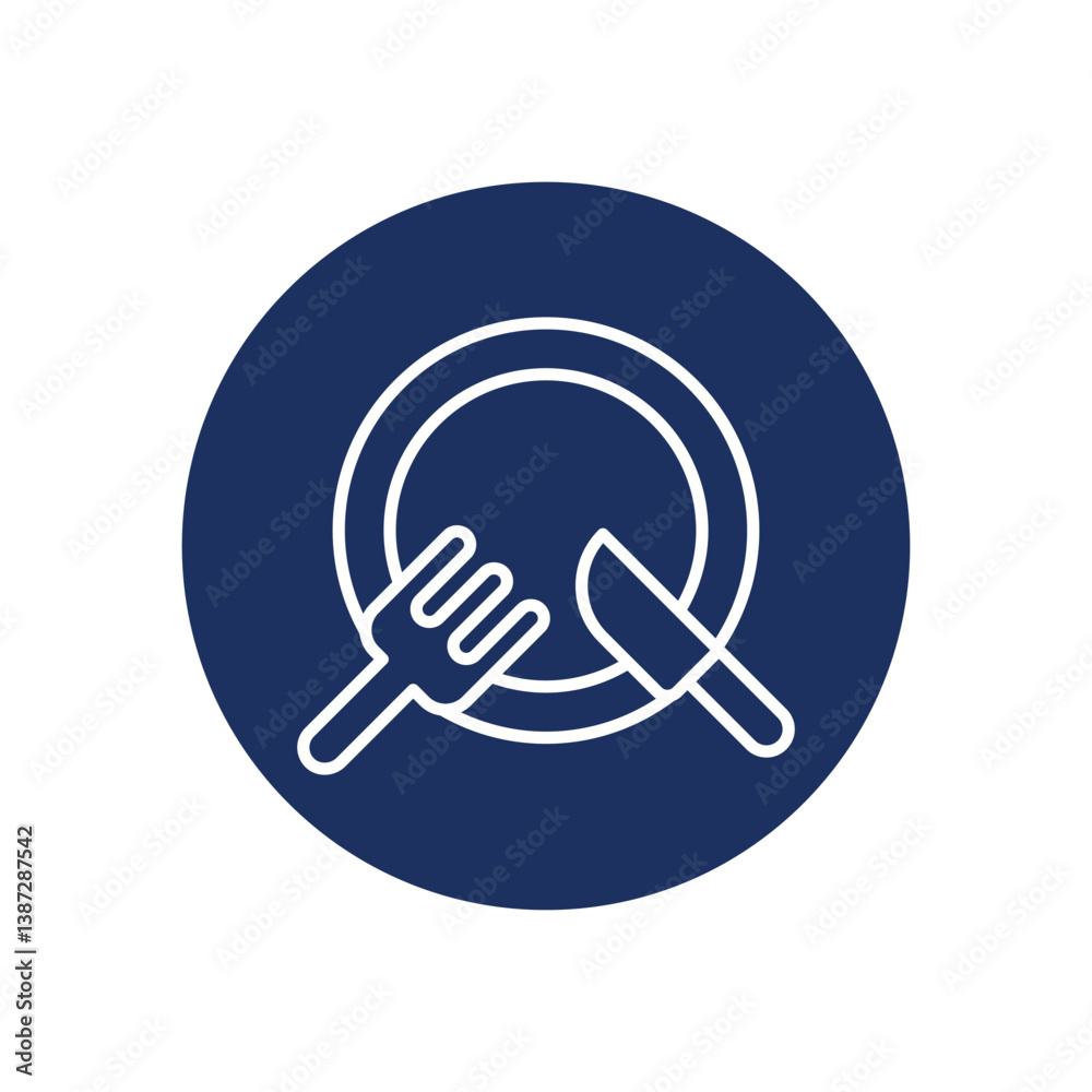 Dish icon vector stock illustration Dish icon vector stock illustration