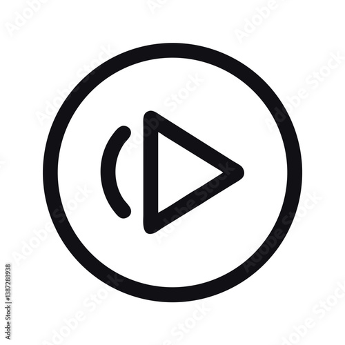 Free Download Play Button in Circle Representing Media Playback Icon Design - GFXLoad