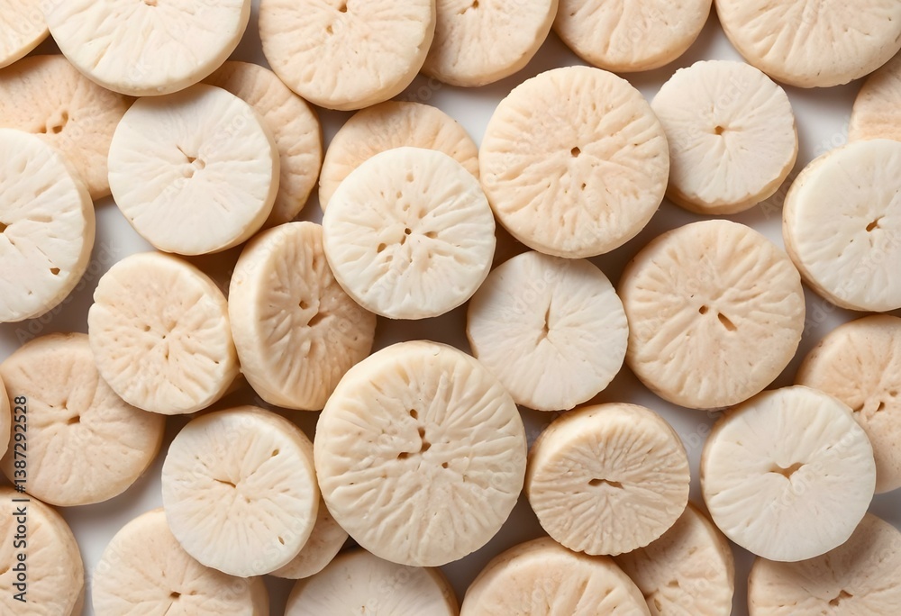 Rice cakes top view isolated on white background Rice cakes top view isolated on white background