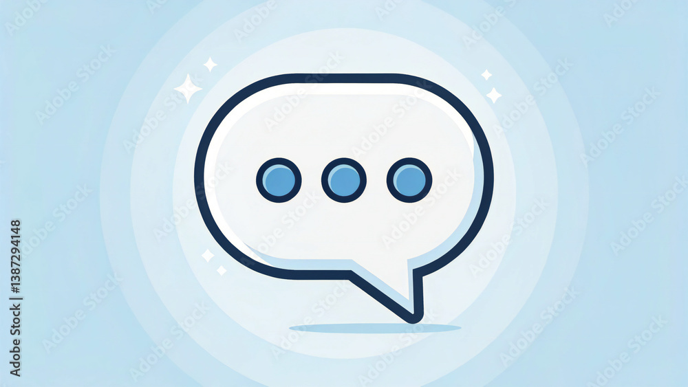 Obraz premium Happy chat bubble speech icon vector symbol design
