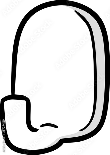 Illustration of wall hook
