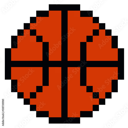 Pixel Art of sport basketball