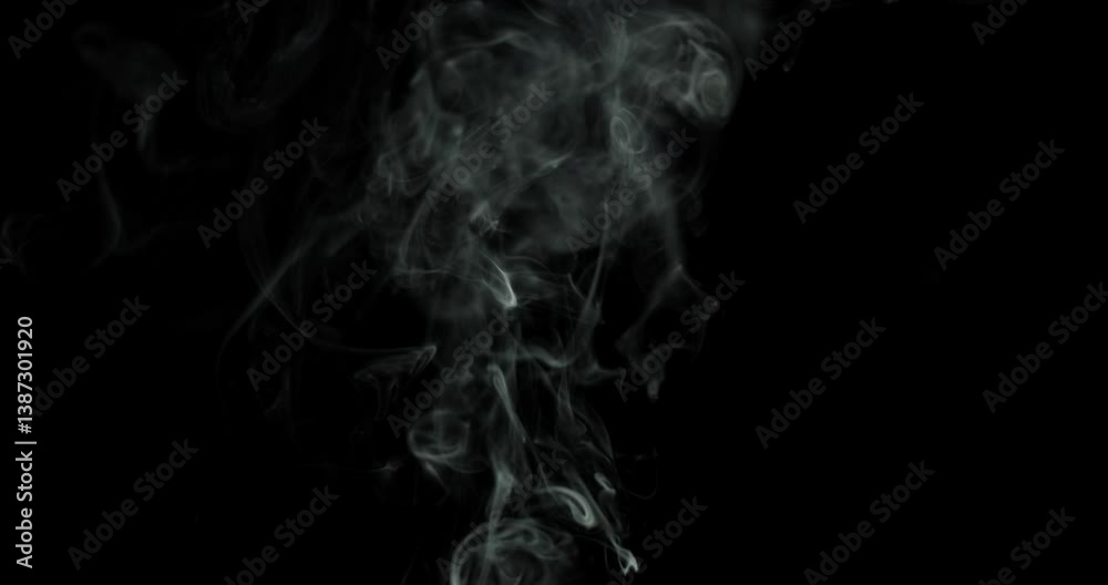 Smoke animation on a black background. Smoke, steam, explosion, fire, puff, steady vapors. Realistic abstract white smoke cloud from up and button with floating fog. Best for using in composition. Smoke animation on a black background. Smoke, steam, explosion, fire, puff, steady vapors. Realistic abstract white smoke cloud from up and button with floating fog. Best for using in composition.