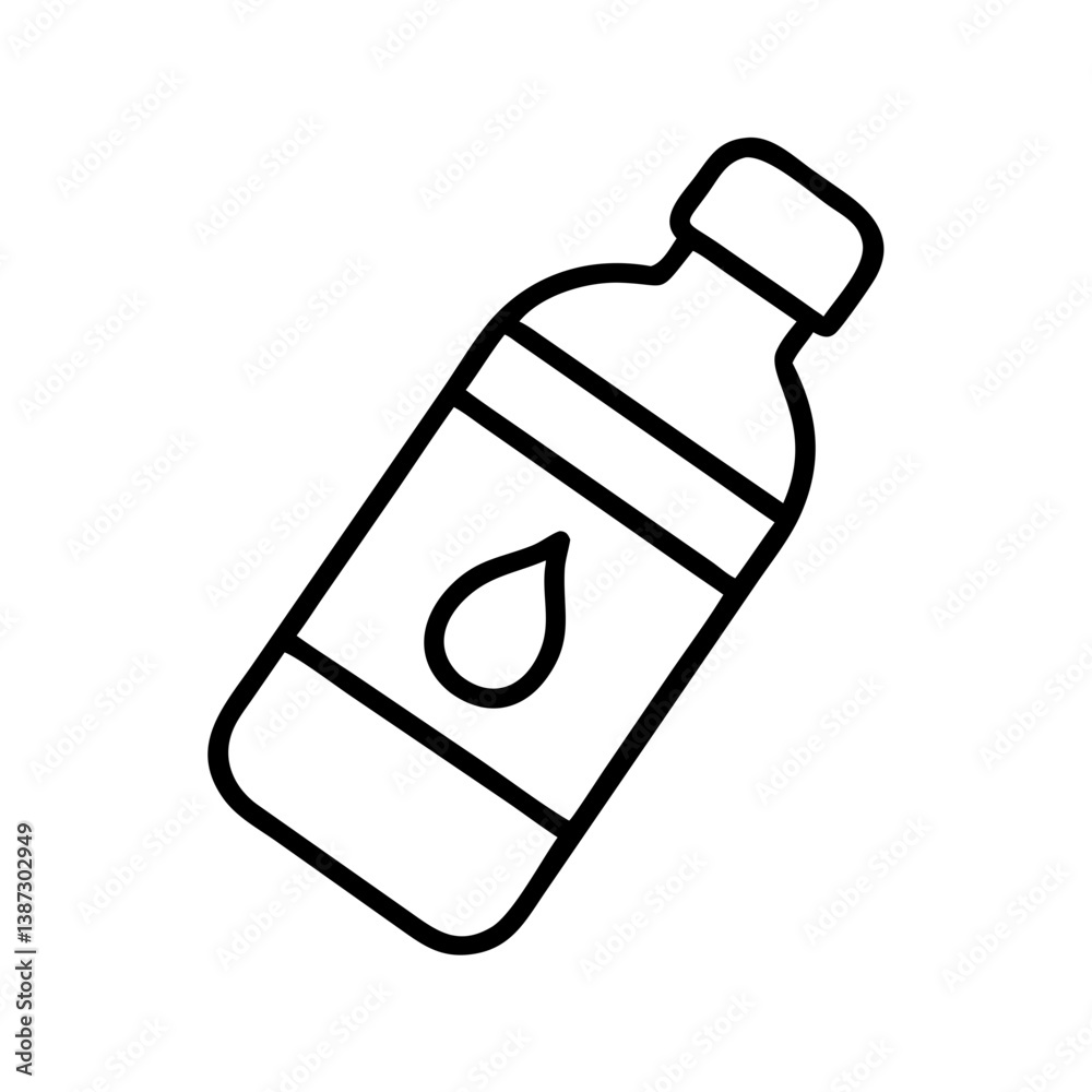 Outline water bottle vector icon illustration liquid container design for graphic and web design needs Outline water bottle vector icon illustration liquid container design for graphic and web design needs