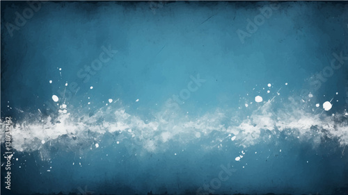 Dust and scratches design. Aged photo editor layer. blue grunge abstract background. Copy space.