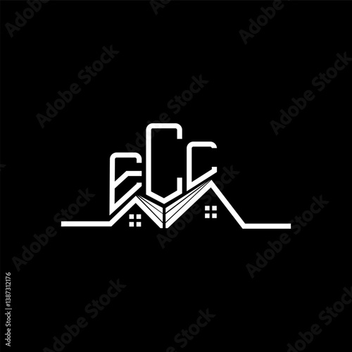 ECL Real State logo design, ECL simple and modern logo. ECL luxurious alphabet design