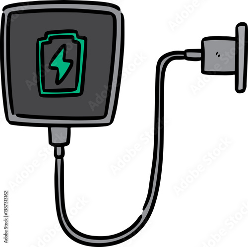 Illustration of smartphone charging
