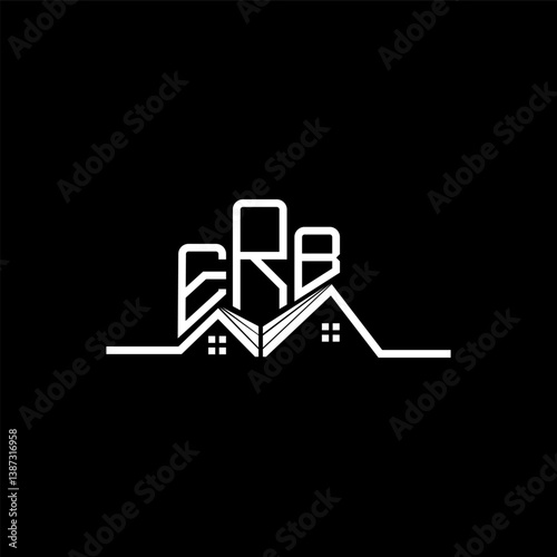 ERB Real State logo design, ERB simple and modern logo. ERB luxurious alphabet design