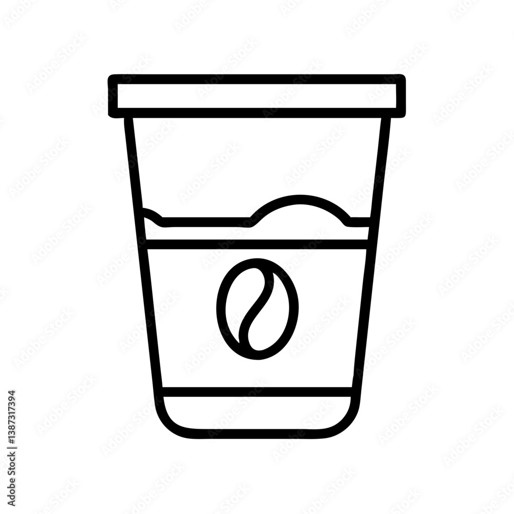 Coffee cup vector icon illustration for cafe and restaurant menu design and branding template asset vector Coffee cup vector icon illustration for cafe and restaurant menu design and branding template asset vector