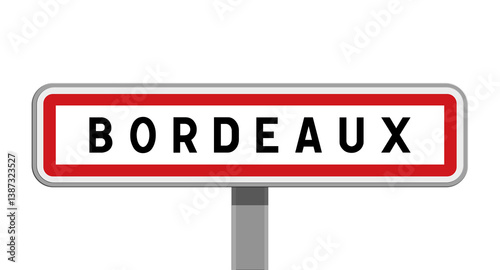 Принти на полотні Panneau sur poteau central de Bordeaux, Gironde, Nouvelle-Aquitaine