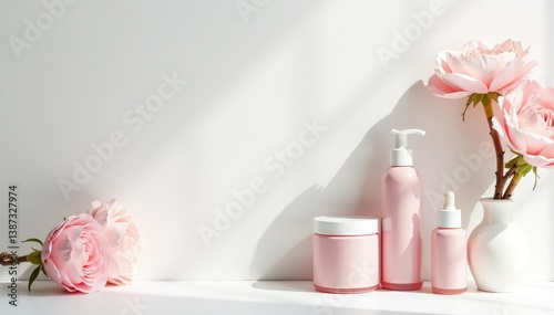 Wallpaper Mural Clean, minimalist white backdrop for beauty products, presentation, light Torontodigital.ca